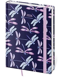 Diář týdenní A5 Vario - Dragonfly s gumičkou 2026 - diář s vlastním potiskem