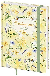 Diář týdenní B6 bylinkový Herbs s gumičkou 2026 - diář s vlastním potiskem
