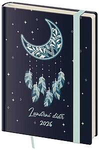 Diář týdenní B6 lunární Dream s gumičkou 2026 - diář s vlastním potiskem