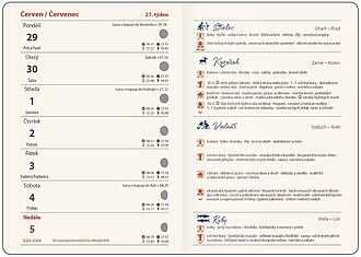 Diář týdenní B6 lunární Luna s gumičkou 2026