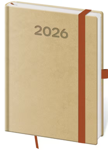 Diář týdenní B6 Print Pop - béžová 2026