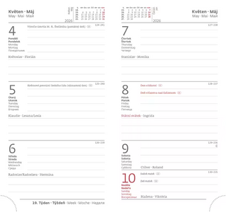 Diář týdenní kapesní A5 Soft - hnědá 2026