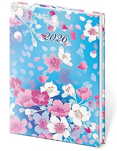 Diář týdenní kapesní A7 Vario Lyra - Blossom 2026 - diář s vlastním potiskem