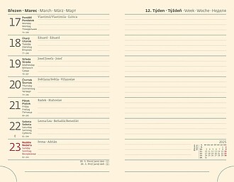 Diář týdenní kapesní Memory s gumičkou - bílý 2026