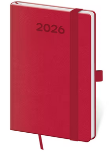 Diář týdenní kapesní Print Pop - červená 2026