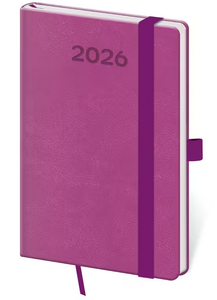 Diář týdenní kapesní Print Pop - fialová 2026