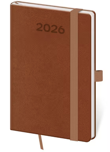 Diář týdenní kapesní Print Pop - hnědá 2026
