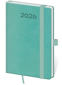 Diář týdenní kapesní Print Pop - mátová 2026