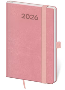 Diář týdenní kapesní Print Pop - růžová 2026