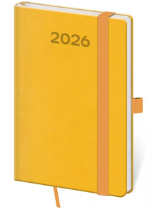 Diář týdenní kapesní Print Pop - žlutá 2026