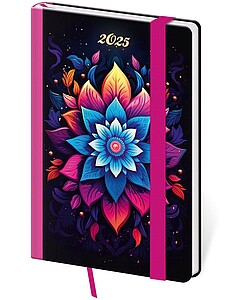 Diář týdenní kapesní Vario - Mandala s gumičkou - diář s vlastním potiskem