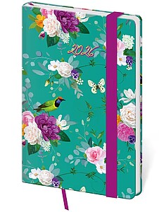 Diář týdenní kapesní Vario - Romance s gumičkou 2026 - diář s vlastním potiskem