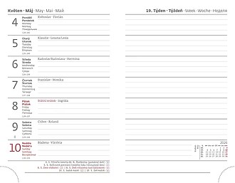 Diář týdenní kapesní Vario - Wildflowers s gumičkou 2026