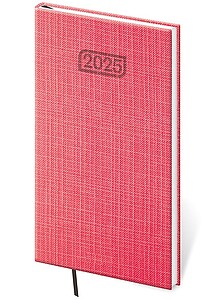 Diář týdenní kapesní Zephir - červená - diář s vlastním potiskem