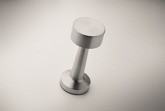 Dobíjecí kovová stolní lampa, stříbrná