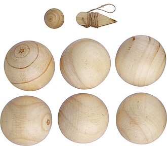 Dřevěná míčová hra, hnědá