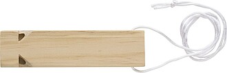 Dřevěná píšťalka se šňůrkou z RPET