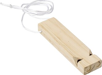 Dřevěná píšťalka se šňůrkou z RPET