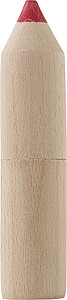 Dřevěná tuba ve tvatu tužky s 6 pastelkami ekologické předměty