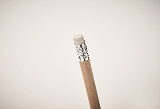 Dřevěná tužka s gumou, hrocená