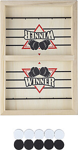 Dřevěná vyhazovací hra, hnědá - reklamní předměty