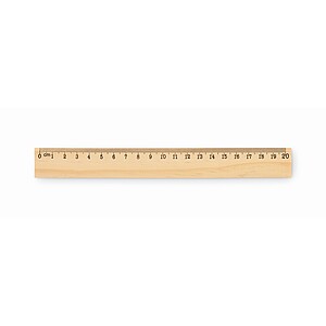Dřevěné pravítko 20 cm, béžová - reklamní předměty