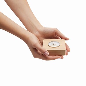 Držák na čajovou svíčku, hnědá - reklamní předměty