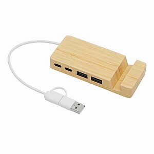 Držák na telefon, hnědá - reklamní předměty