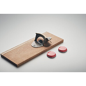 DUHAR Nástěnný otvírák na lave z akáciového dřeva a železa