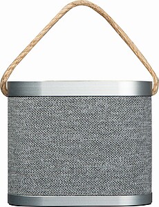 DURUOL Kovový bluetooth reproduktor s bambusovou powerbankou, šedá