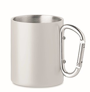 Dvojstěnný kovový hrnek, 300ml, bílý - reklamní hrnky