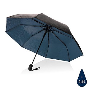 Dvoubarevný mini deštník Impact AWARE™ RPET 190T Pongee, tmavě modrá, průměr 97 cm - reklamní deštníky