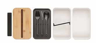 Dvoupatrová krabička na jídlo, bílá