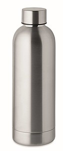 Dvoustěnná láhev na pití, 500ml, stříbrná - reklamní předměty
