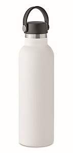 Dvoustěnná láhev na pití 700ml, s integrovaným brčkem, bílá