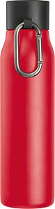 Dvoustěnná láhev s karabinou 600 ml, červená