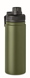 Dvoustěnná láhev z nerezu, 500ml, tmavě zelená - reklamní předměty