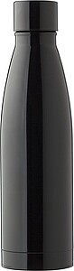 Dvoustěnná nerezová láhev na pití, 500ml, černá
