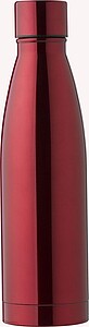 Dvoustěnná nerezová láhev na pití, 500ml, červená