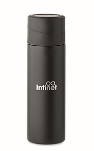 Dvoustěnná vakuová láhev 420 ml, černá - reklamní předměty