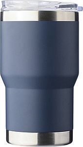 Dvoustěnný cestovní hrnek z recyklované nerezové oceli 350 ml, modrá