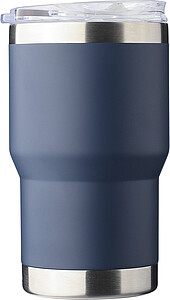 Dvoustěnný cestovní hrnek z recyklované nerezové oceli 350 ml, modrá