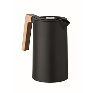 Dvoustěnný džbán 1 l, černá - sklenice s vlastním potiskem