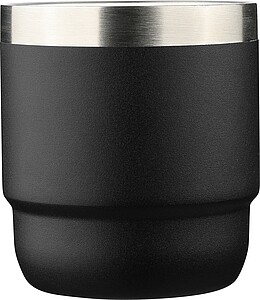 Dvoustěnný hrnek z recyklované nerezové oceli, 180 ml, černá