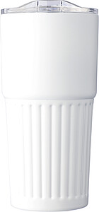 Dvoustěnný hrnek z recyklované nerezové oceli 500 ml, bílá