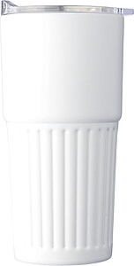 Dvoustěnný hrnek z recyklované nerezové oceli 500 ml, bílá