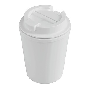 Dvoustěnný izolovaný hrnek 350 ml, bílá - termohrnek s vlastním potiskem