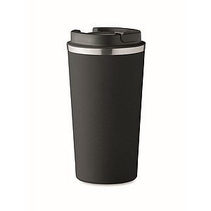 Dvoustěnný nerezový termohrnek, 510ml, černý - termohrnek s vlastním potiskem