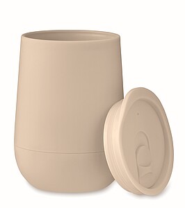 Dvoustěnný pohárek 300 ml z PP, béžová