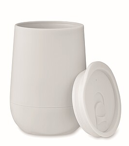 Dvoustěnný pohárek 300 ml z PP, bílá